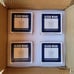 New smoked gray diamond faceted jars- set of 4