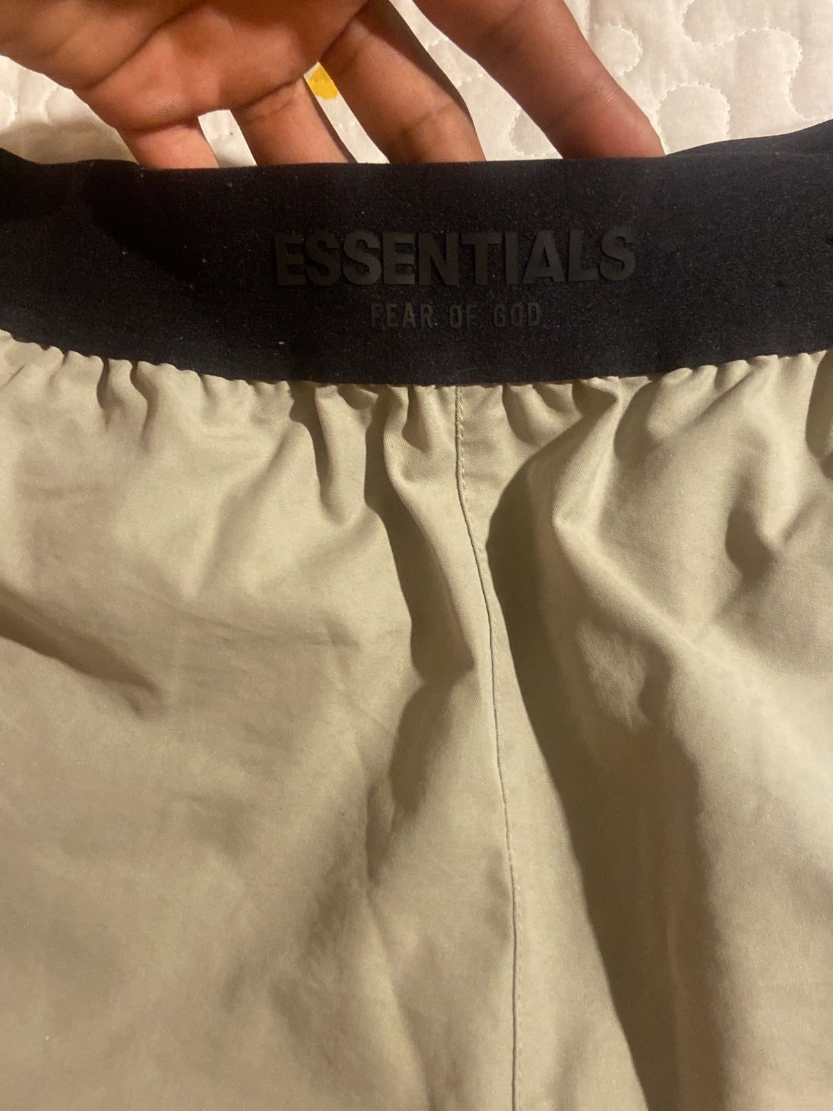 fear of god essentials seafoam relaxed trousers