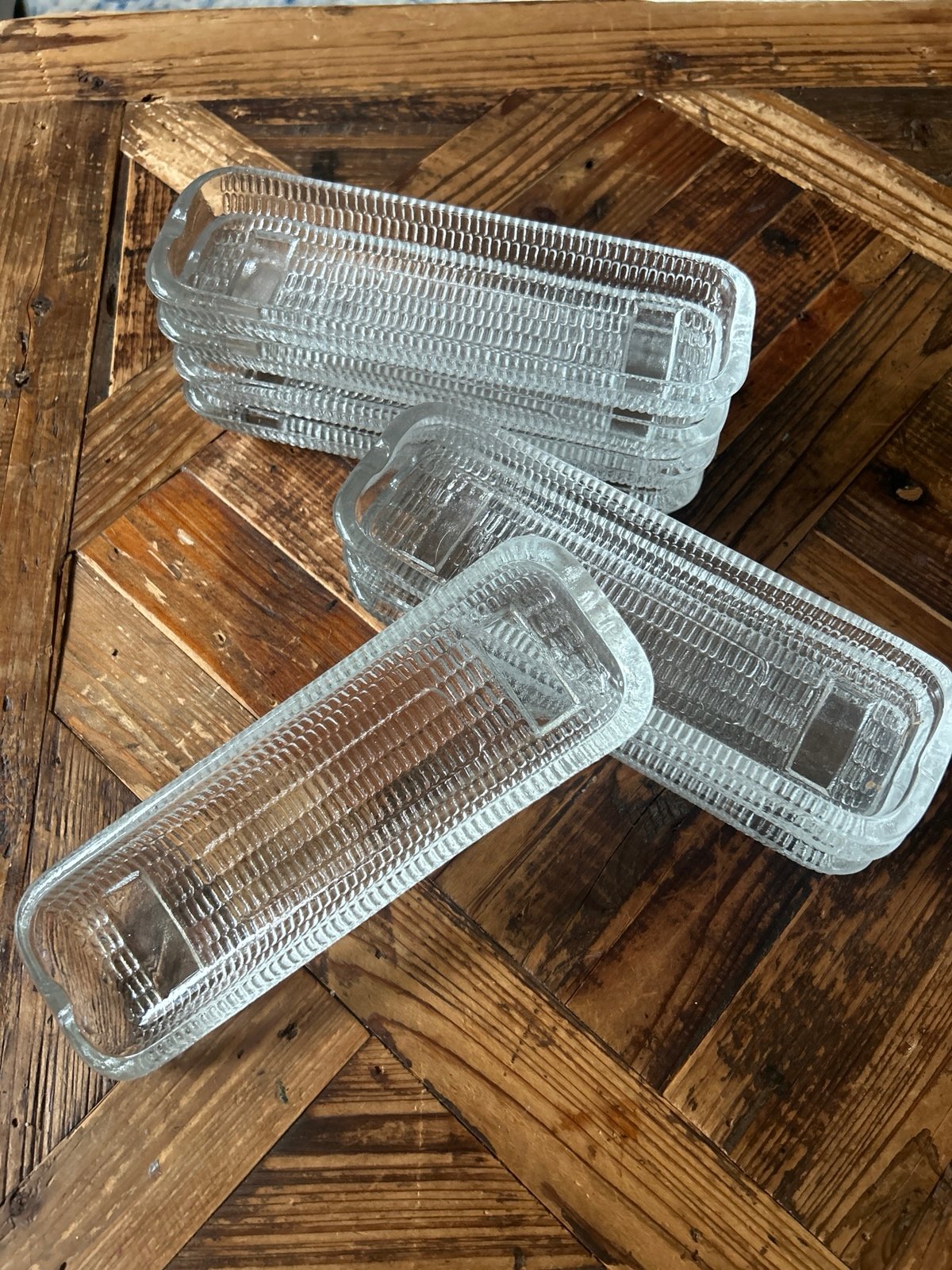 Corn Cob Dish, Glass Corn Holder- set of 8