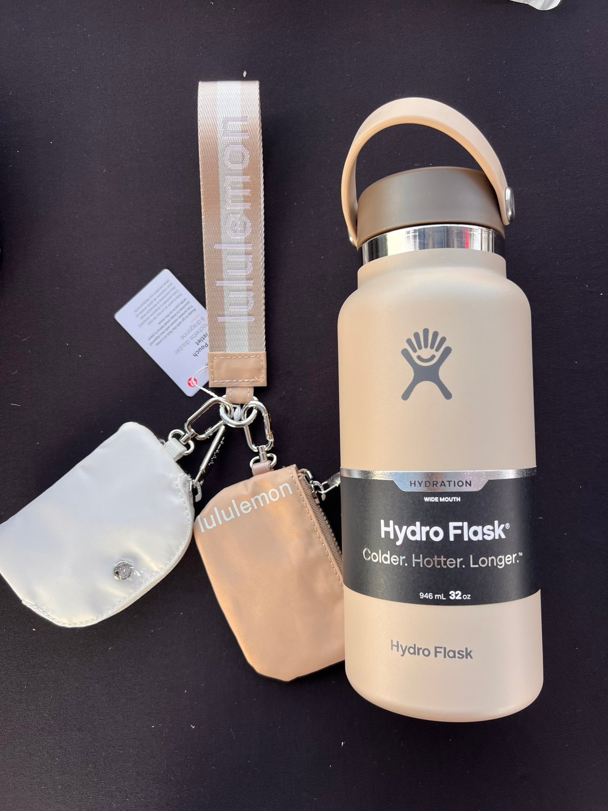 Hydro Flask and Lululemon Dual Pocuh