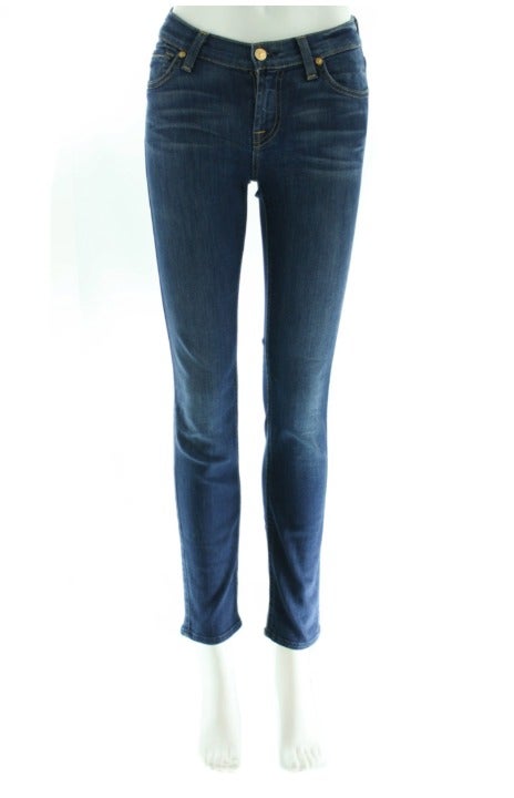 7 FOR ALL MANKIND THE SLIM CIGARETTE JEAN BLUE SIZE 25