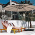 10 ft Patio Umbrella Outdoor with 8 Sturdy Ribs