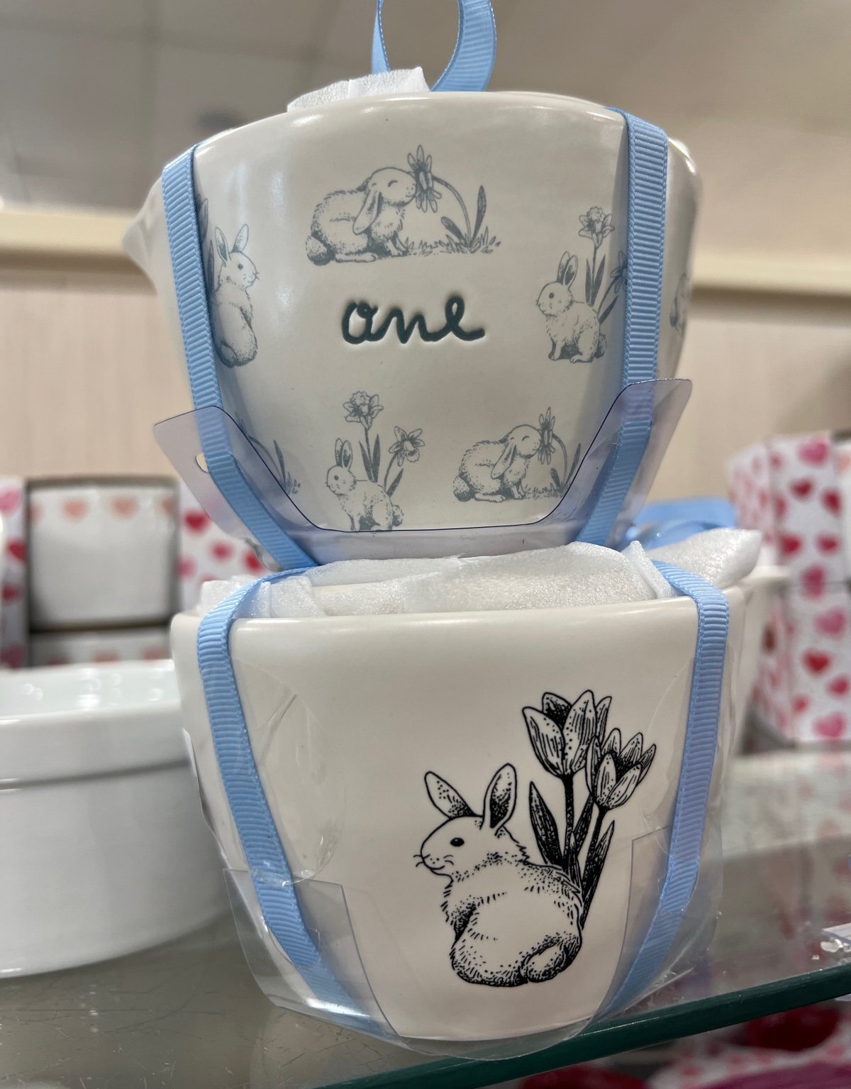 Rae Dunn Easter Bunny Measuring Cups Set of 2 New