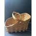 Large Vegetable Slat Wood Woven Handcrafted Farmhouse Cottage Gathering Basket