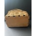 Large Vegetable Slat Wood Woven Handcrafted Farmhouse Cottage Gathering Basket