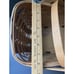 Large Vegetable Slat Wood Woven Handcrafted Farmhouse Cottage Gathering Basket