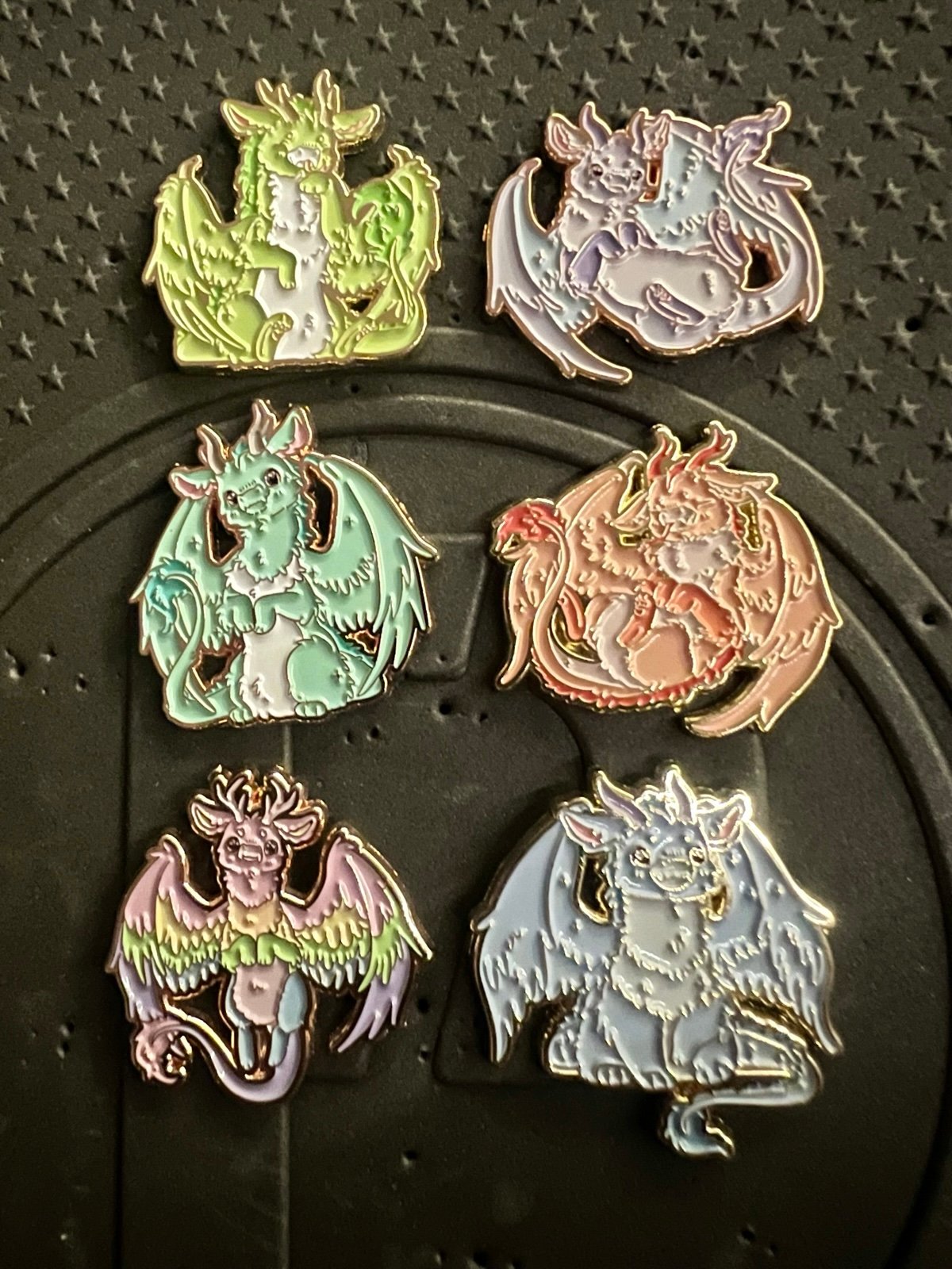 Pastel Dragons Enamel Pin By Naomi Lord