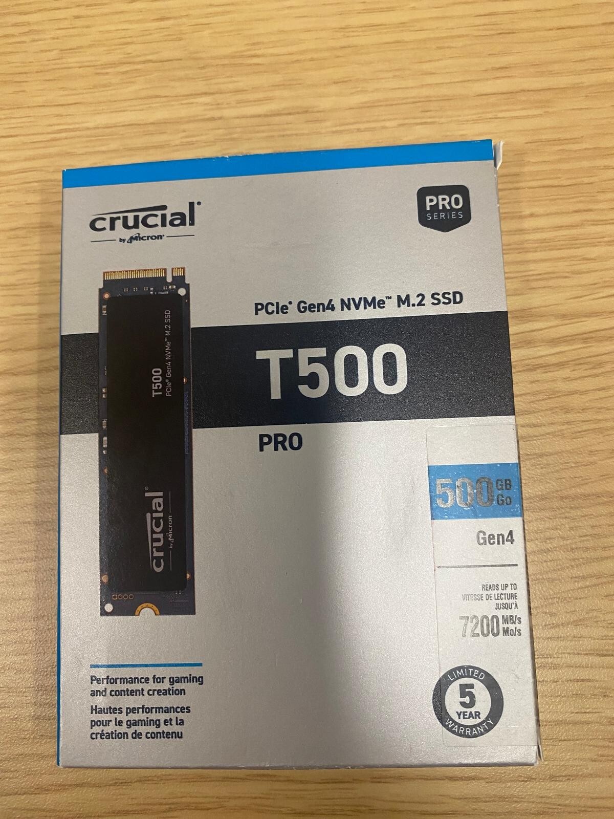 Crucial T500 500GB PCIe Gen4 NVMe M.2 SSD (CT2000T500SSD 8) BRAND NEW