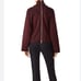Tara Jarmon Aubergine Sweater Zip Back Turtleneck Size Large L