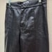 I AM GIA Women Saros Faux Leather Pants Mid Rise Straight Leg Black Size X Small