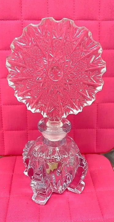 Irice Czech Crystal Starburst Perfume Bottle and stopper
