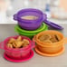 Tupperware 4 COLORED ONE TOUCH STAR BOWLS 500mL/16oz Pink Lime Orange Purple NEW