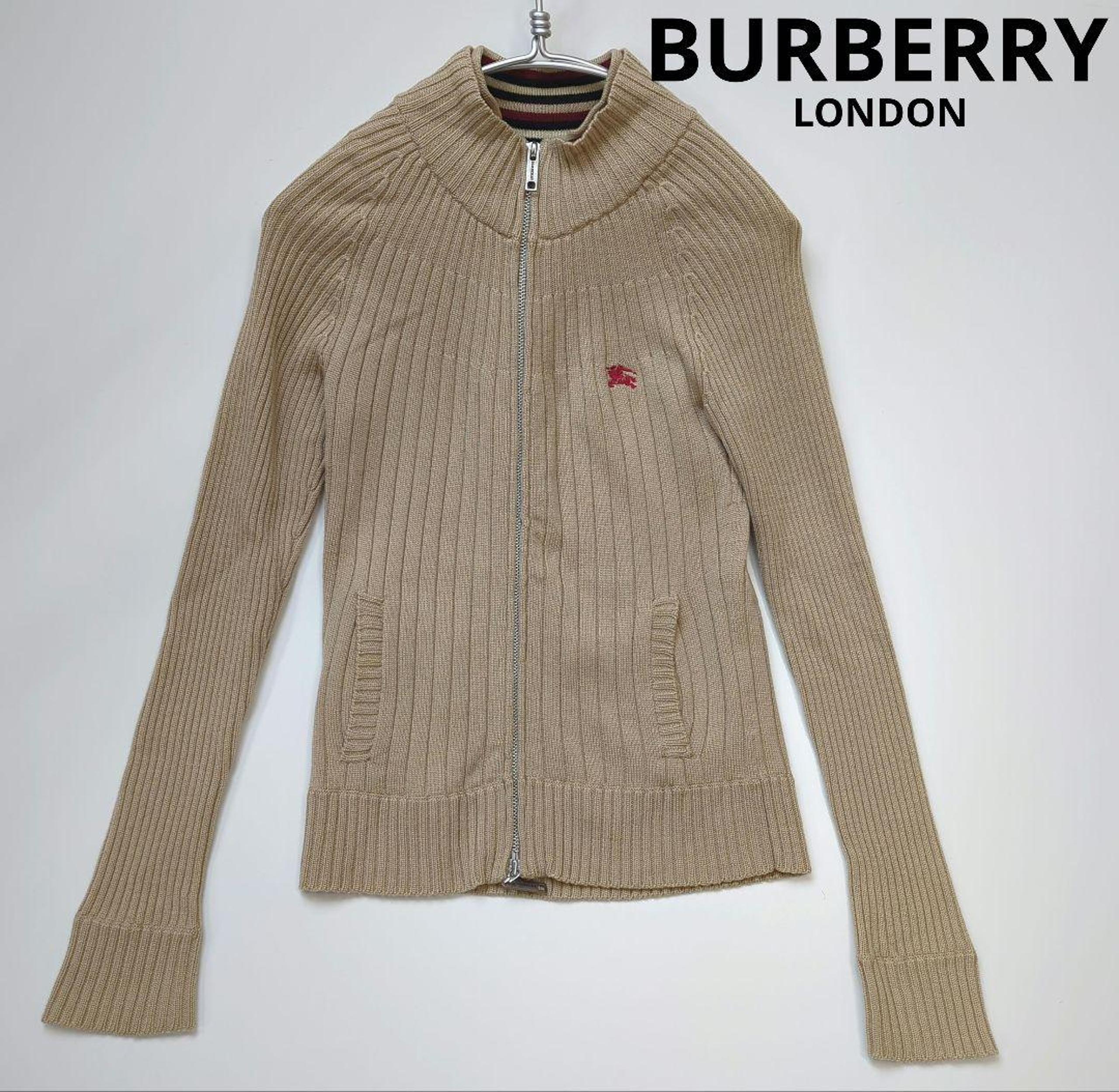BURBERRY Beige Ribbed Knit Burberry Women's Sweater Y01
