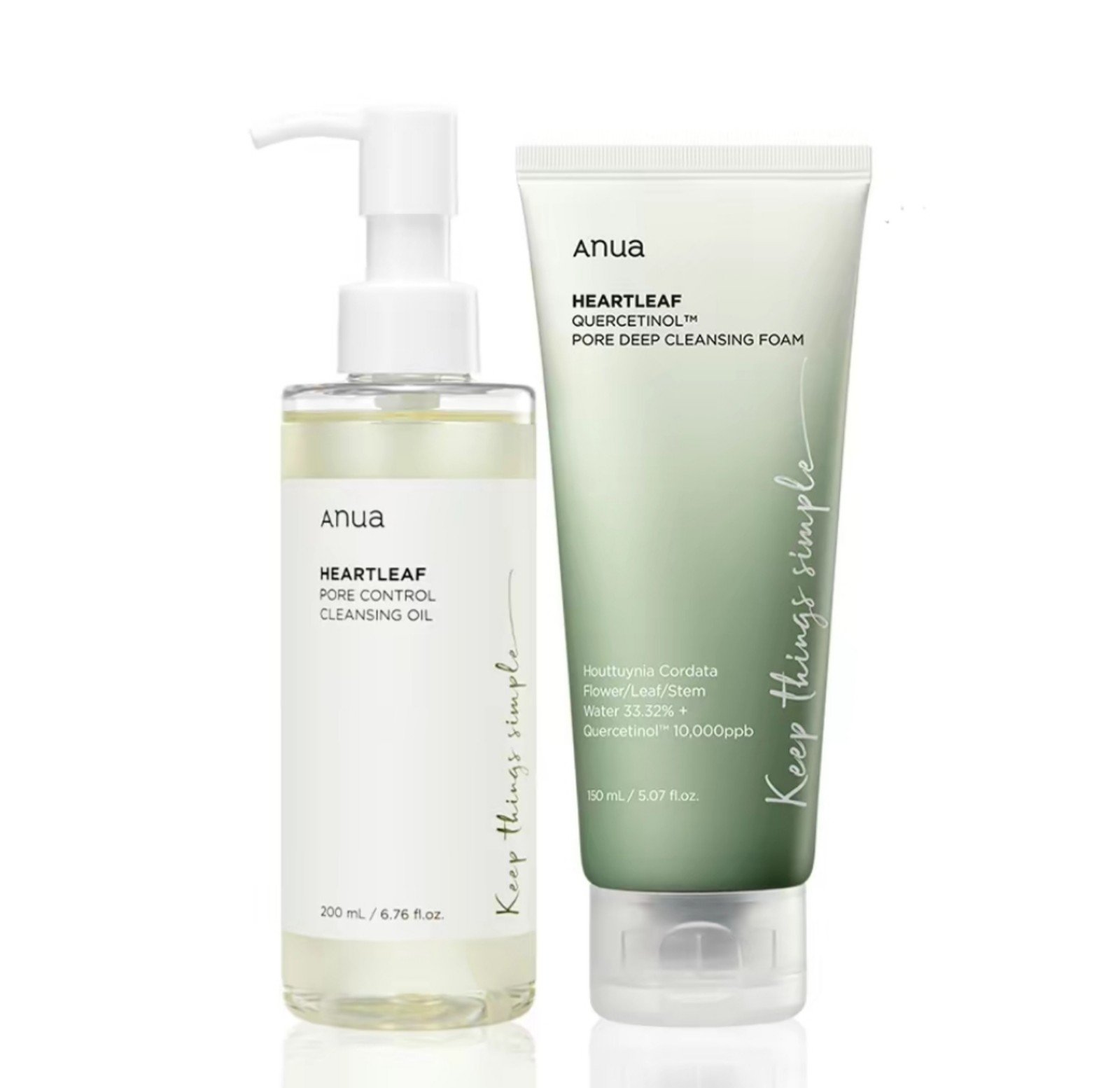 Foaming Facial Cleanser & Pore Control Cleansing Oil Glass Skin Collection