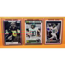 Bo Nix 3 Rookie Gold Foil Prospect 1st Card Lot Oregon Ducks Denver Broncos RC