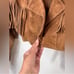 Outerwear By Phoenix 100% Leather Cropped Fringe Jacket Size S/M