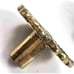 Vintage Ajax Provincial White Brass Metal Floral Gold Drawer Handle Set Of 5