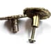 Vintage Ajax Provincial White Brass Metal Floral Gold Drawer Handle Set Of 5