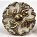 Vintage Ajax Provincial White Brass Metal Floral Gold Drawer Handle Set Of 5