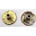 Vintage Ajax Provincial White Brass Metal Floral Gold Drawer Handle Set Of 5