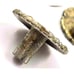 Vintage Ajax Provincial White Brass Metal Floral Gold Drawer Handle Set Of 5