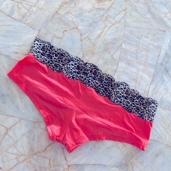 VS Very Sexy Hiphuggers Panty Small Orange Leopard
