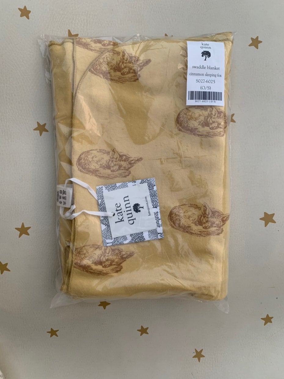 Kate Quinn NIB Sleeping Fox swaddle
