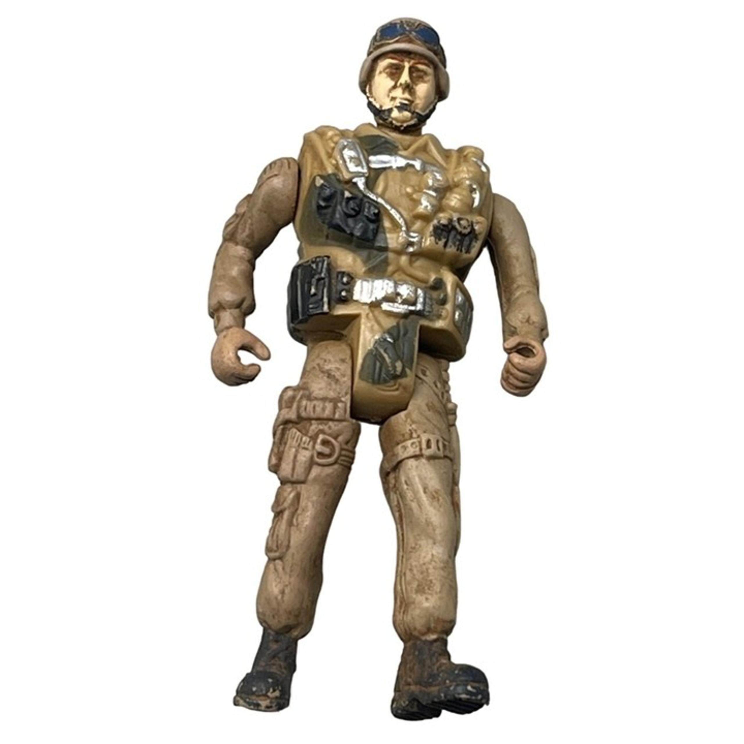Heroes & Warriors Action Figurine AC toy air combat brown helmet 3.5" READ