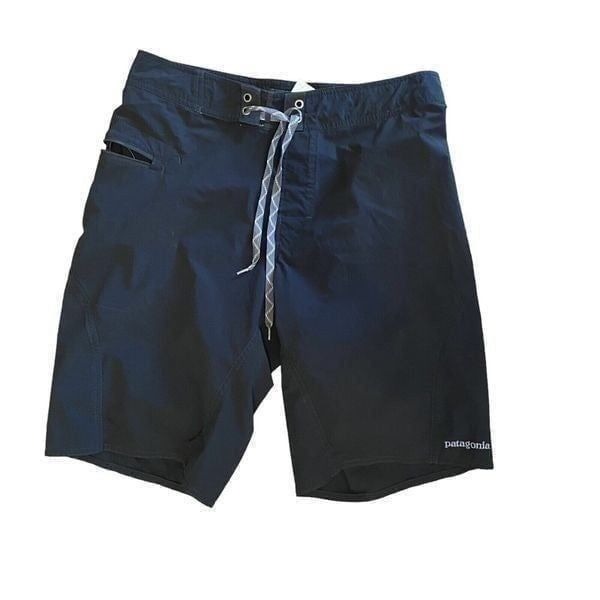 Patagonia Board Shorts Surf Swim Trunks Men's 29 Black Common Threads 10” Inseam