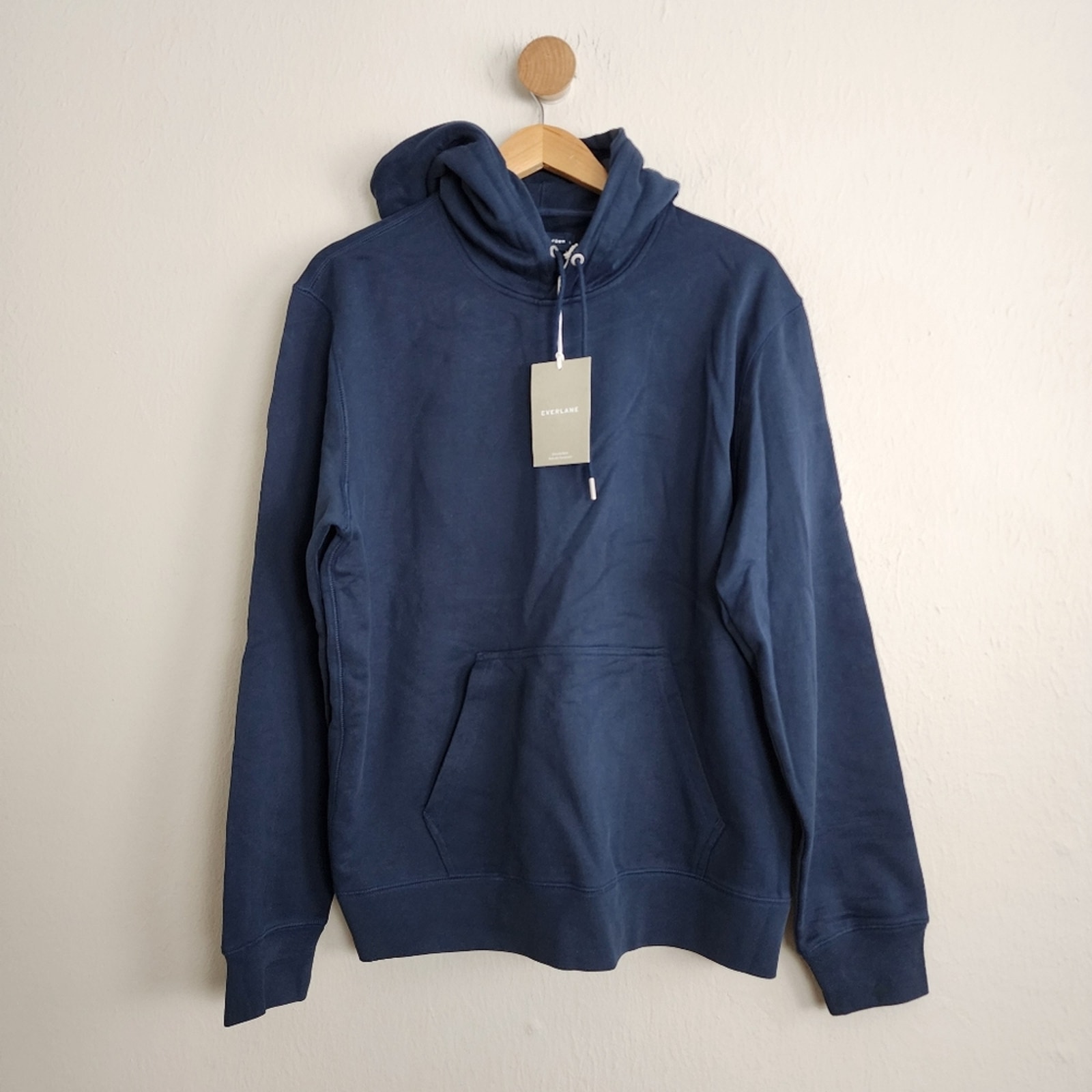 NWT Everlane Navy Blue Uniform The French Terry Hooded Sweatshirt