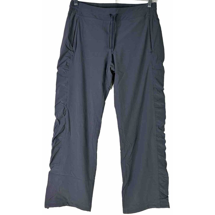 Athleta Sz 12 (Actual 32x30) Dark Gray Ruched Lined Pants-Worn 1X-Comfy EUC