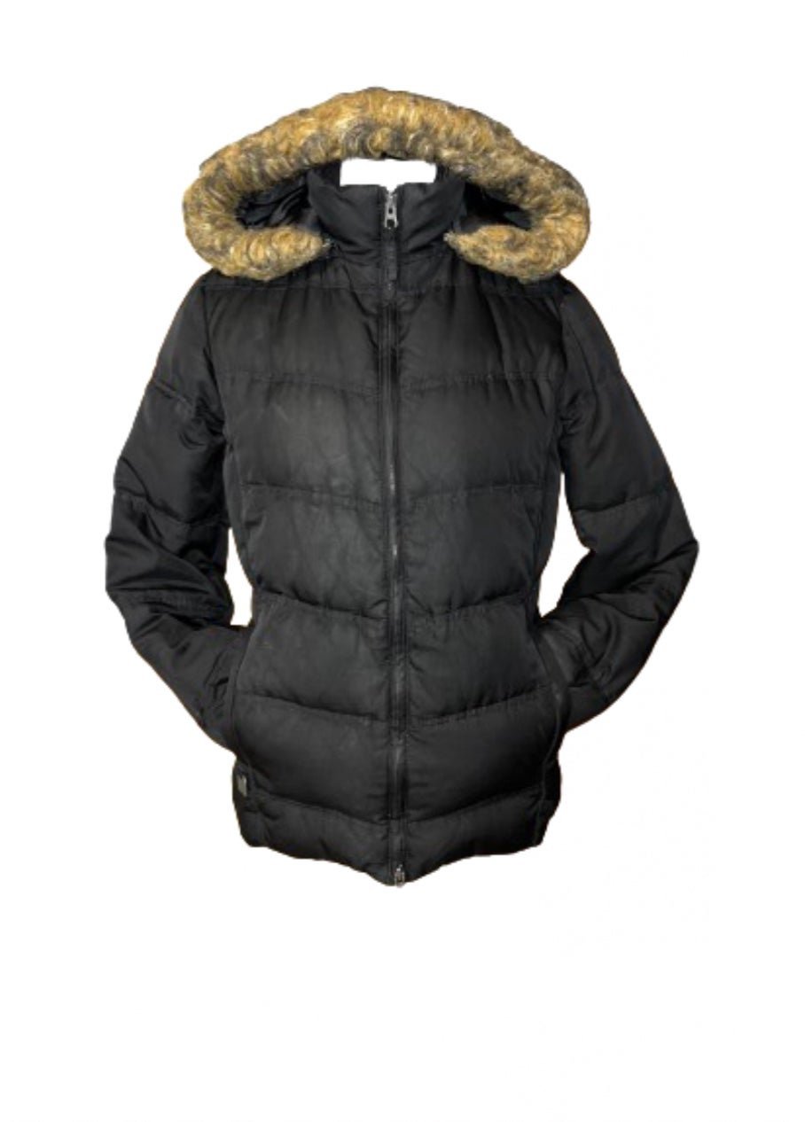 Vintage Bold Spirit Women’s Black Down Coat Size Small