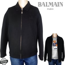 Vintage 90s Balmain Zip Up Wool Jacket