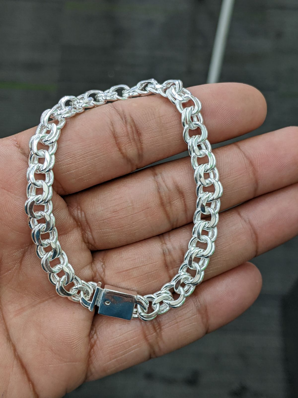 Sterling silver 925 chino style bracelet