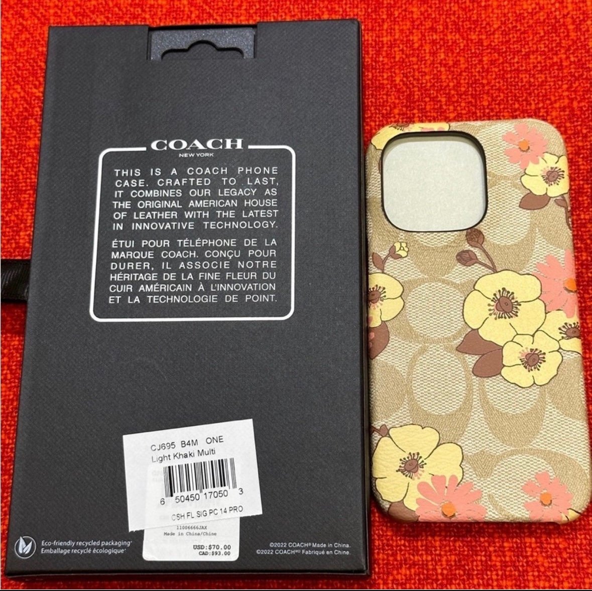 Authentic Coach Iphone 14 pro case ONLY