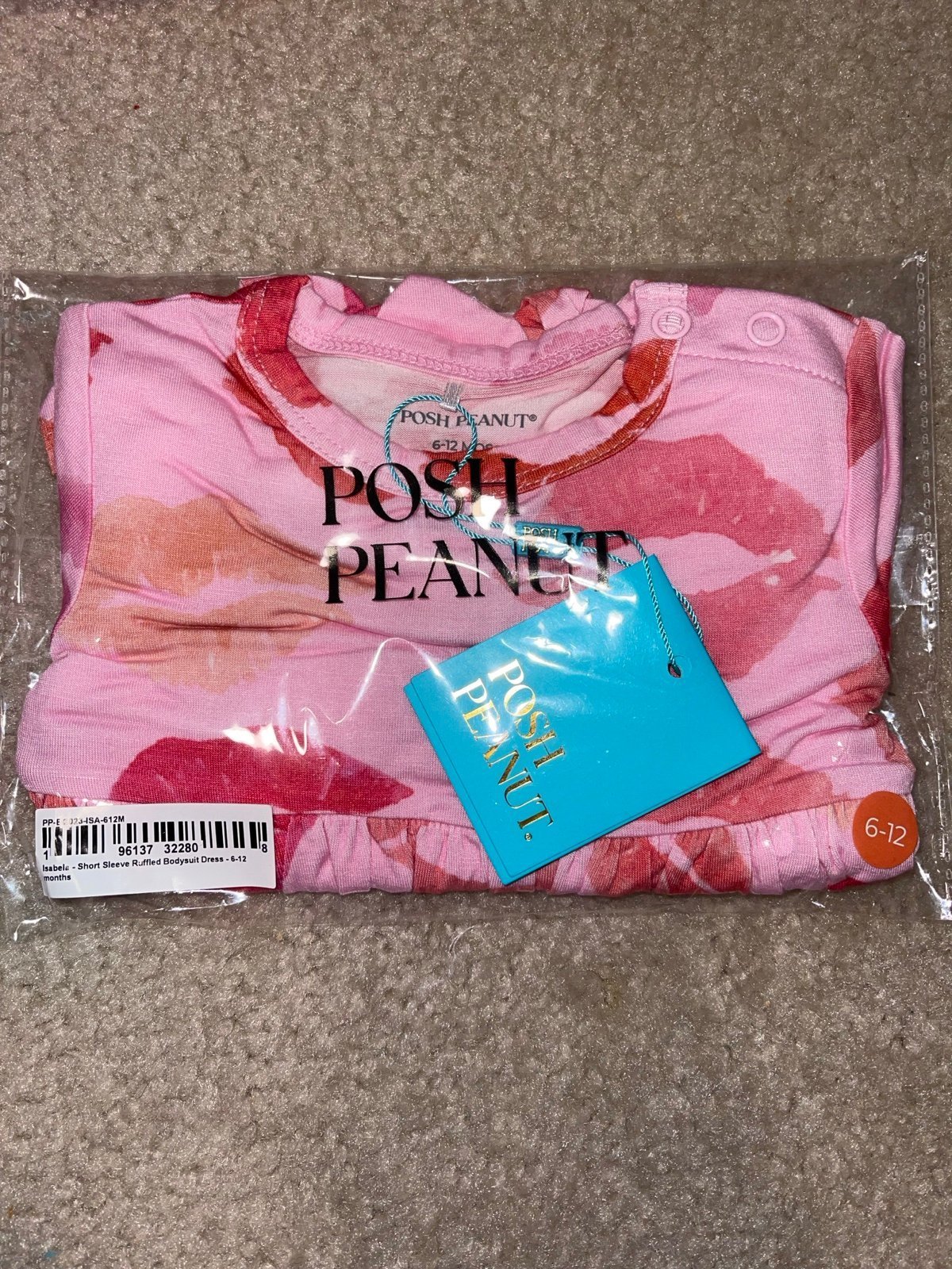 Posh Peanut Isabela short sleeve bodysuit twirl dress 6-12 months