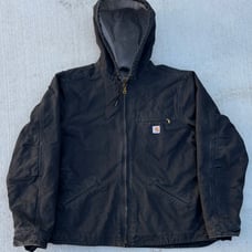 Black Carhartt Hooded Detroit Jacket XXL