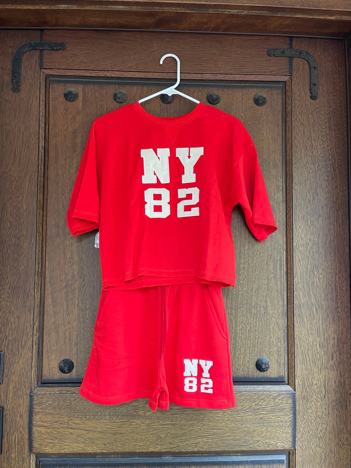 Zara red shorts set size L