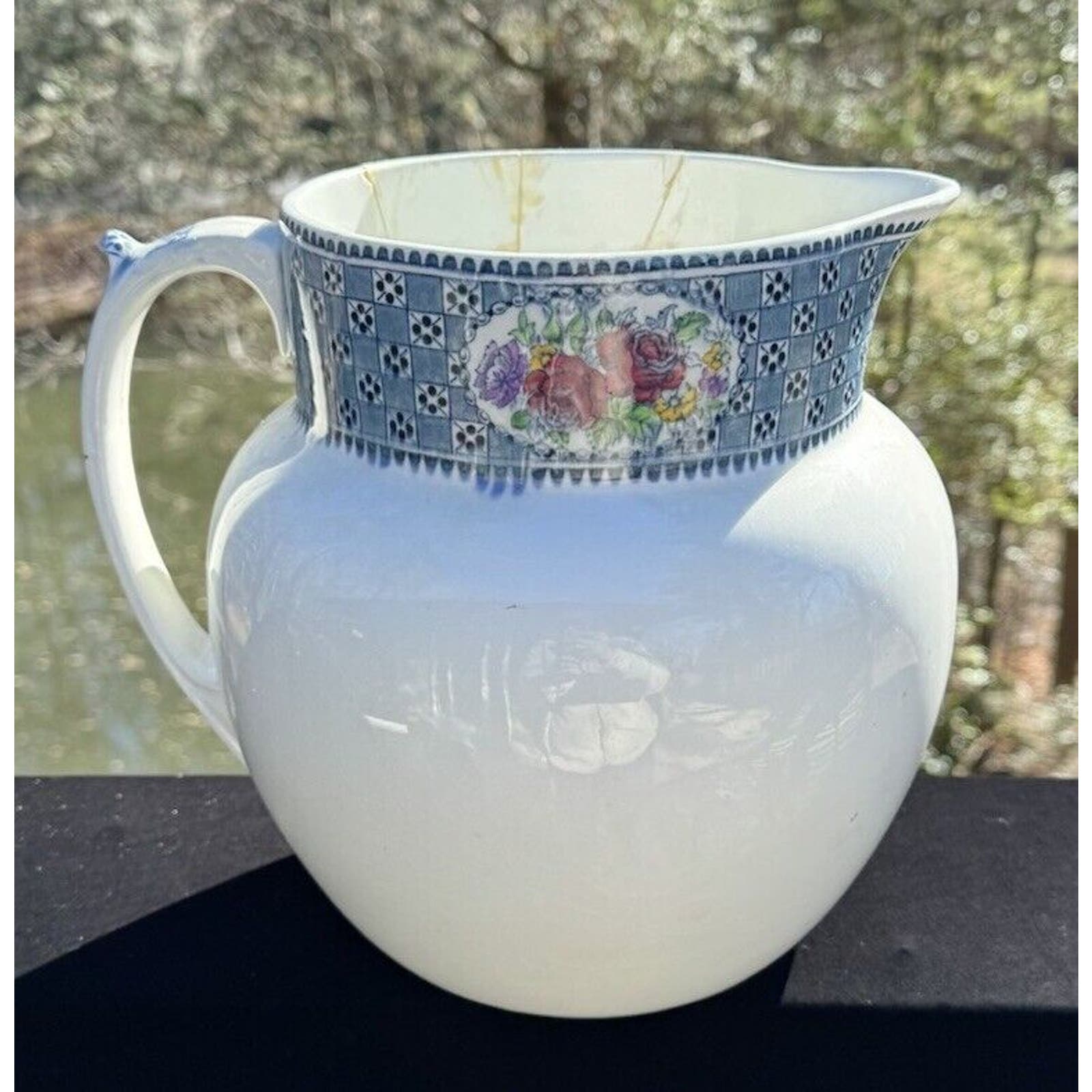 Early 1900's Myott Son And Co ENGLAND Porcelain Washbowl Pitcher *Repaired!