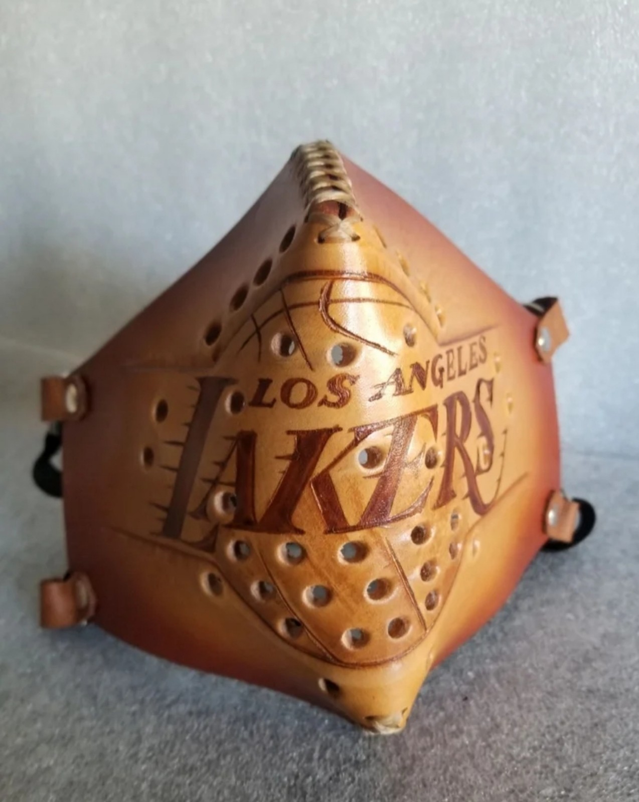 Leather Mask with LA Lakers Design