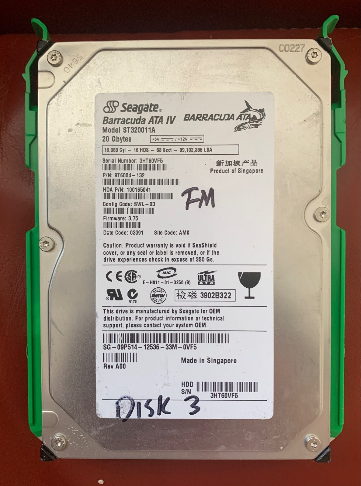 ST320011A Sea20GB Hard Drive