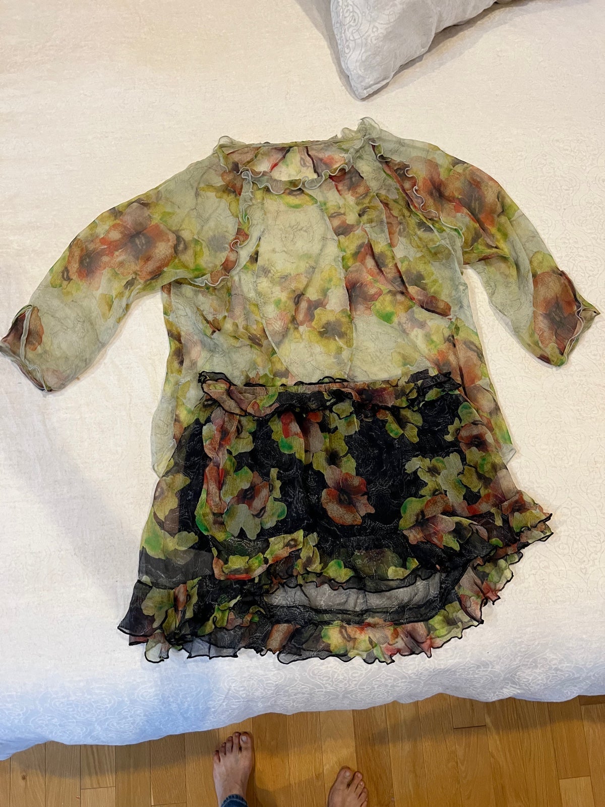 Isabel Marant silk skirt and blouse set