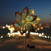 Kinetic Wind Spinners Outdoor Metal Stake Solar Garden Decor
