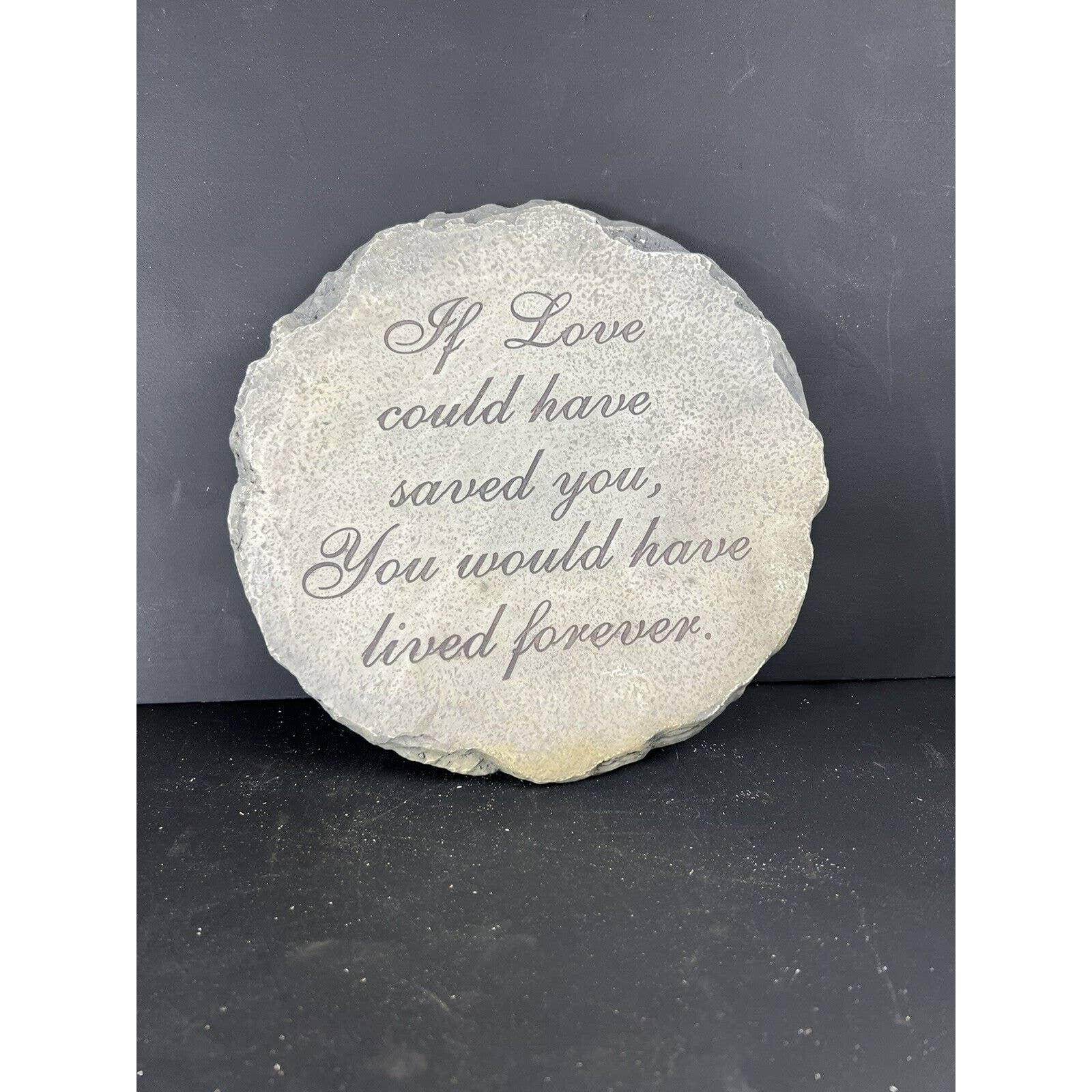 Vintage Spoontiques Outdoor Plaque NOS Remembrance Headstone Grave Hanging Decor