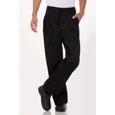 Chef Works Basic Chef Pants Mens 36 NWT Pleat Zip Closure Pockets Cotton CEBP
