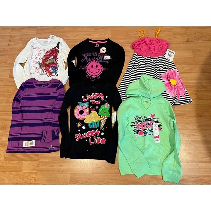 NEW Flapdoodles, Jumping Beans, Ch. Pl. girls size 7/8 tops, sweatshirt, dress