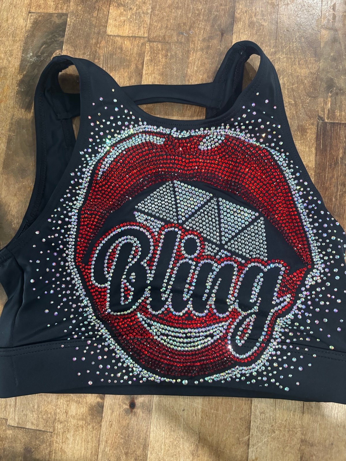 Bling cheerleading sports bra