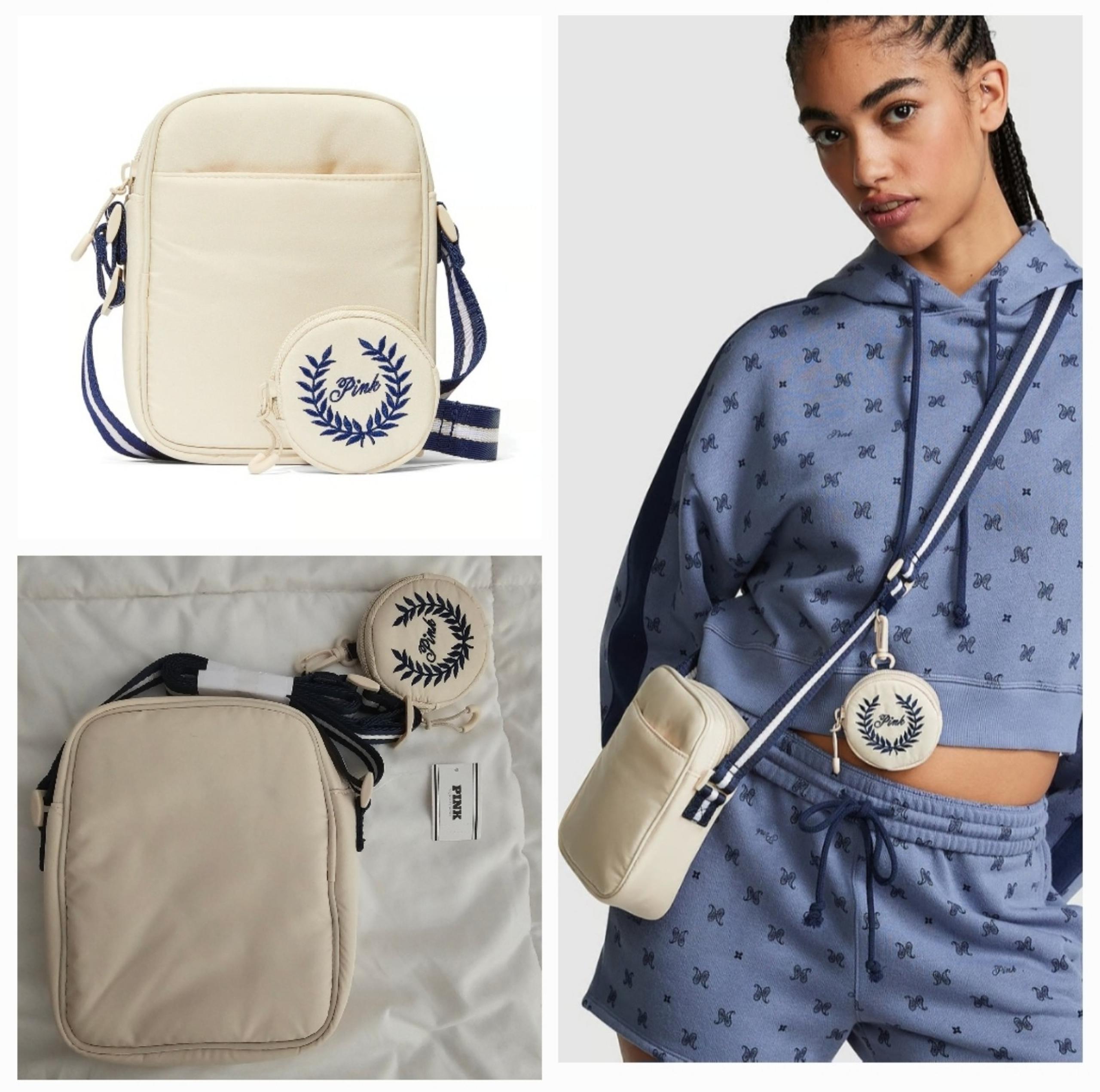 Victoria's Secret PINK Puffer Crossbody Bag with attached coin purse