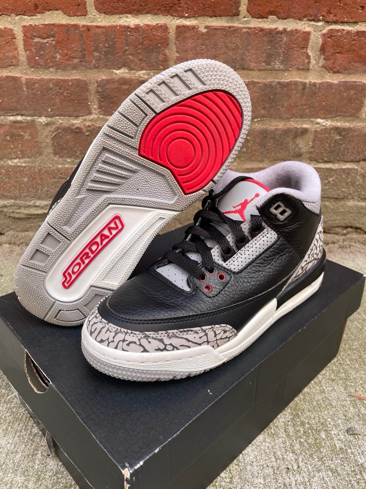 Size 4Y (5.5W) - RARE Jordan 3 GS Black Cement 2018 ✅SHIPS TODAY✅