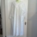 Vtg 80s or 90s Lanz of Salzburg Cottage Core white cotton robe